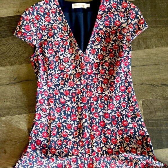 TORY BURCH Mini Dress Floral Size XS - Picture 4 of 7